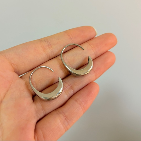 Vermeil gold hoop earrings 18k gold plated sterling silver - Picture 7 of 11